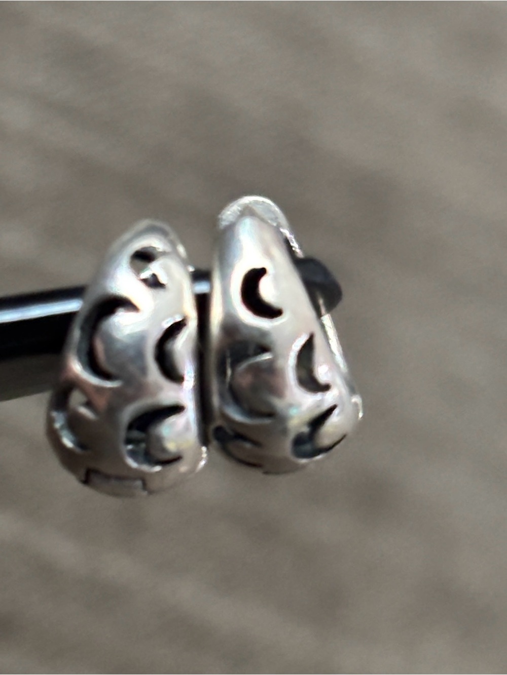 .925 Sterling Silver Pseudo-Teardrop REVERSIBLE Earrings Fine Jewelry Artisan